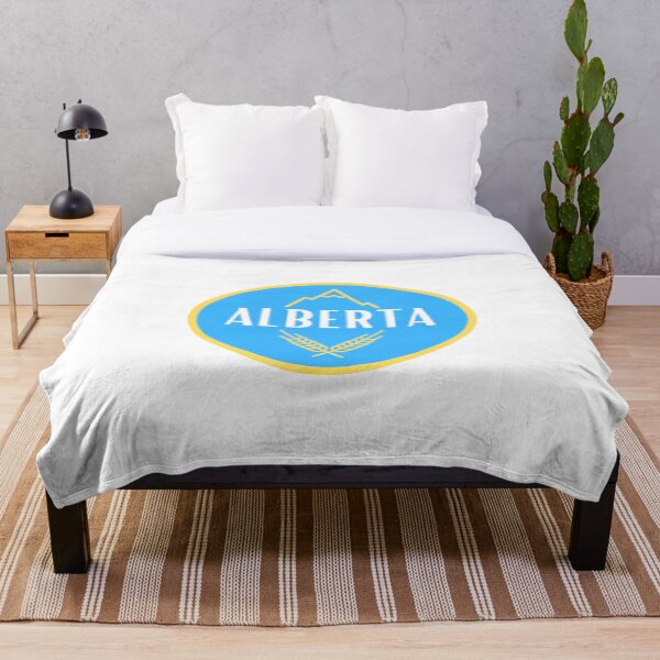 Alberta- Mountains and Prairies Throw Blanket
