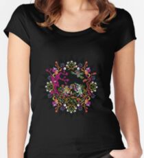 Aztec meeting psychedelic T-shirt Women's Fitted Scoop T-Shirt