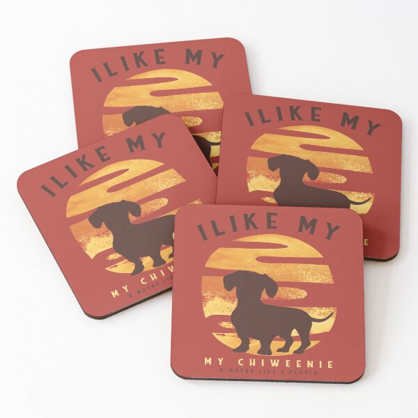 Item preview, I Like My Chiweenie and Maybe 3 People Chihuahua Dachshund Retro Gift for Dog Lover designed and sold by TrueFit Essentials.