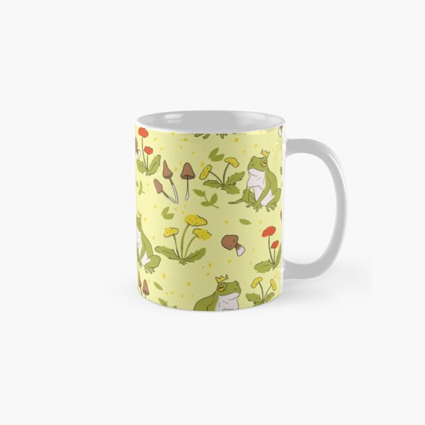 Item preview, Cottagecore Frogs on Buttery Yellow designed and sold by FrostedSoSweet.