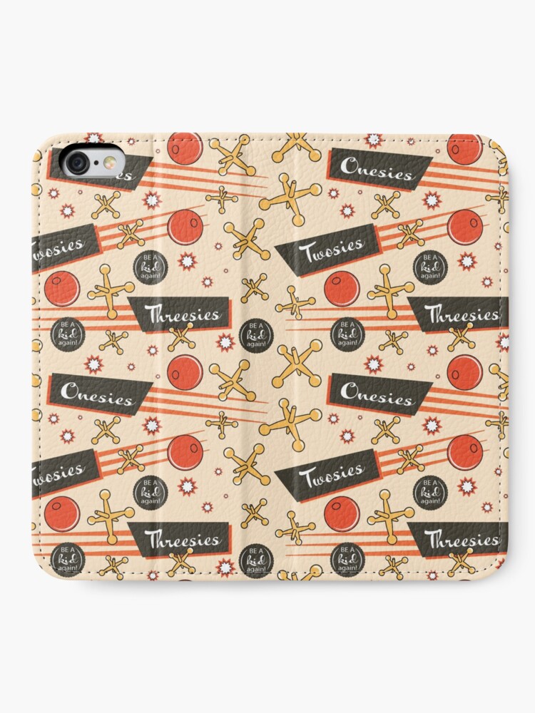 Alternate view of Let's play Jacks - Old Fashioned Fun - Be a Kid Again iPhone Wallet