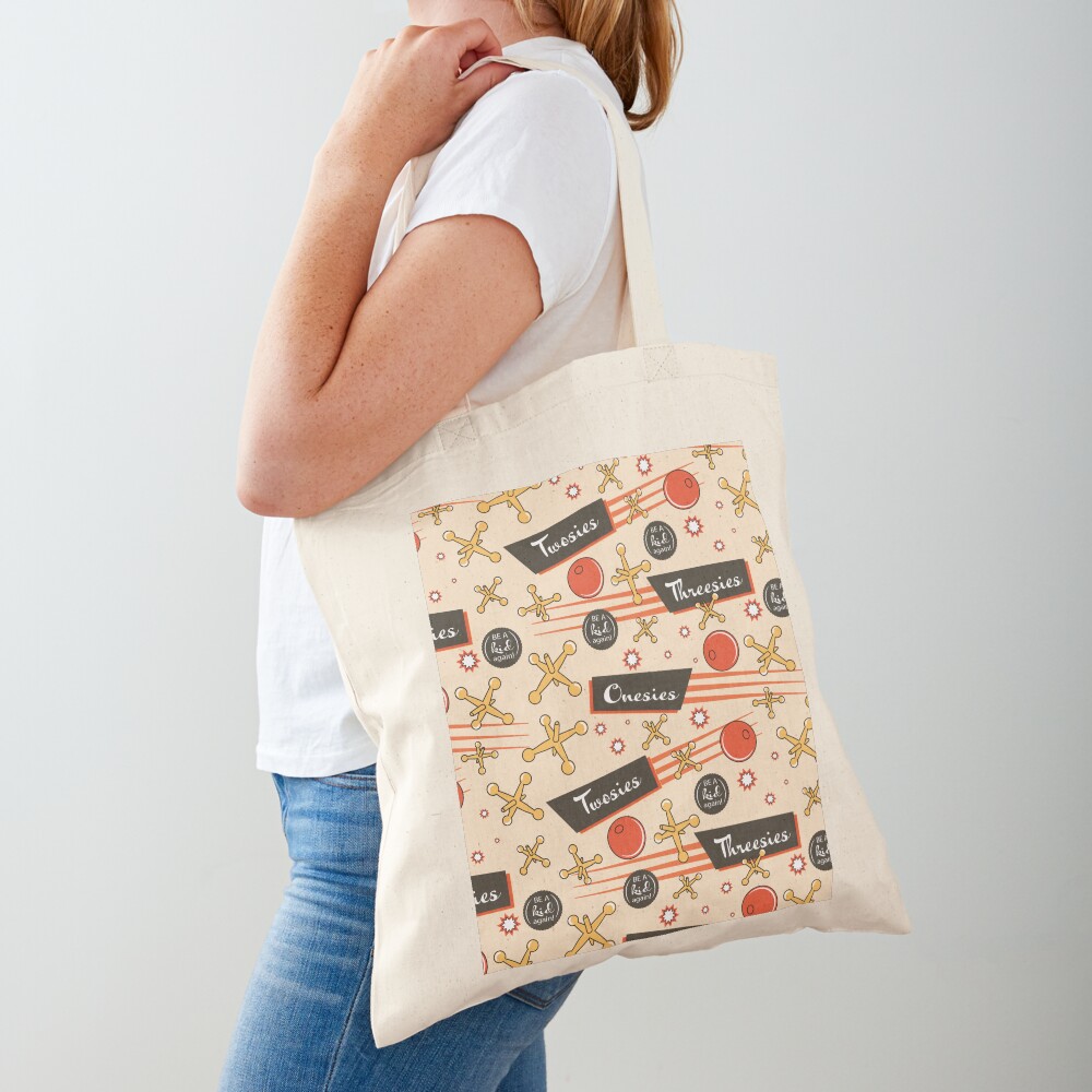 Let's play Jacks - Old Fashioned Fun - Be a Kid Again Tote Bag