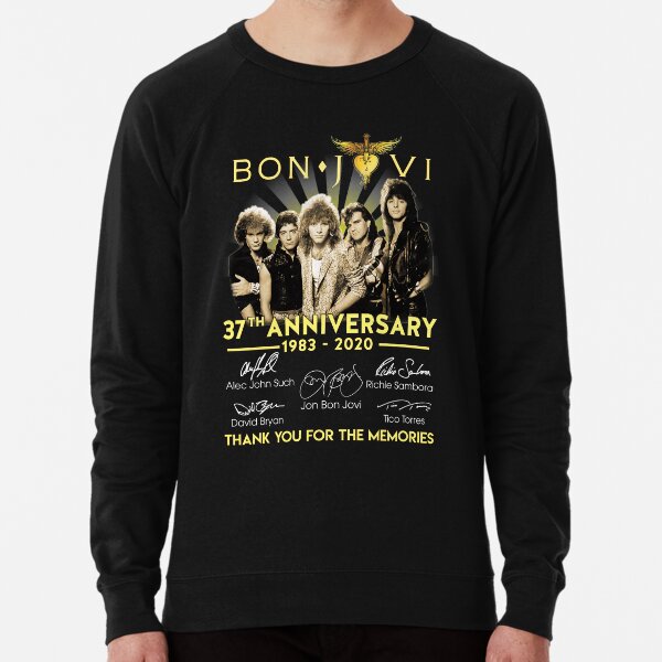 Bon Jovi 37TH Anniversary 1983-2020 Thank you For The Memories Gifts For Fans, For Men and Women, Gift Christmas Day Lightweight Sweatshirt
