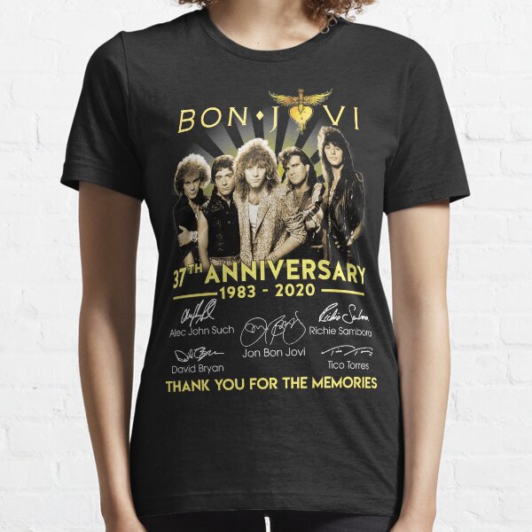 Bon Jovi 37TH Anniversary 1983-2020 Thank you For The Memories Gifts For Fans, For Men and Women, Gift Christmas Day Essential T-Shirt