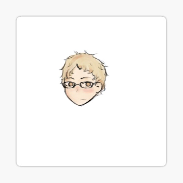 Tsukishima haikyuu sticker cute Sticker