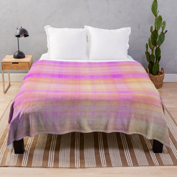 Item preview, Girly Purple Orange Sunset Plaid Pattern designed and sold by Julie Erin Designs.