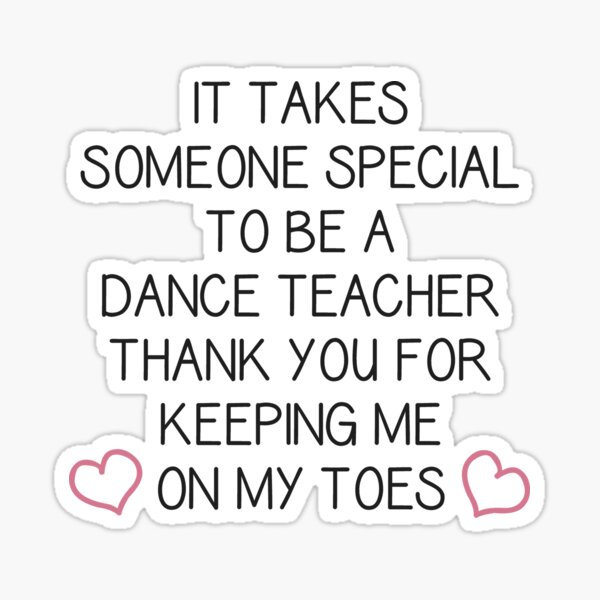 dance-teacher-gift-sticker-for-sale-by-della95-redbubble