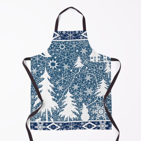 Item preview, Christmas white lace ornament landscape retro design ethno designed and sold by fuzzyfox.