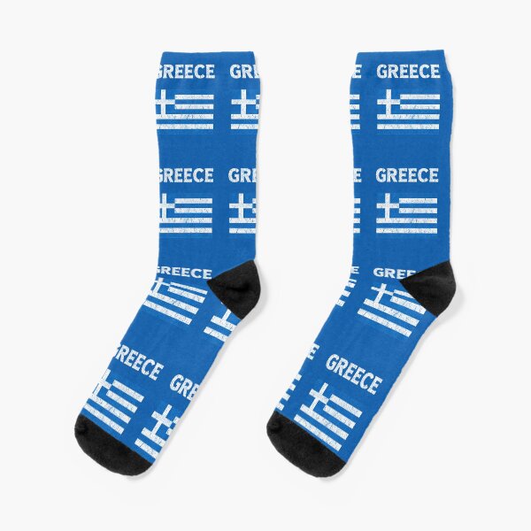 "Vintage Greece Greek Flag" Socks for Sale by vladocar Redbubble