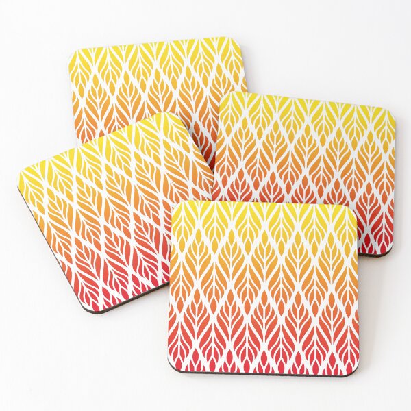 Item preview, Zigzag leaf pattern redyellow  designed and sold by Arramavis.