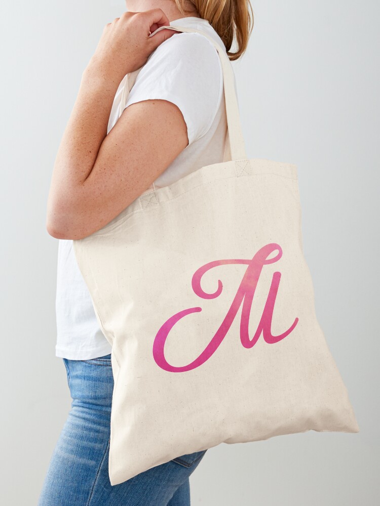 Monogrammed Tote Bag, Monogram Tote Bag, Shoulder Bag, Pink and