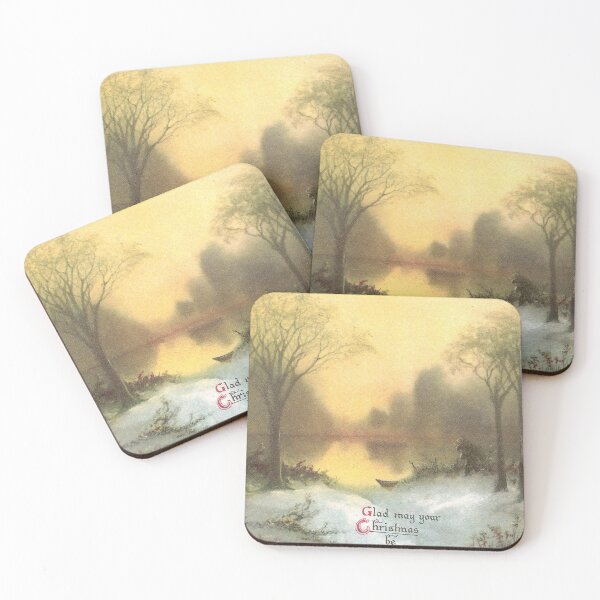 Item preview, Misty Twilight Over Lake at Christmas designed and sold by fenneltea.