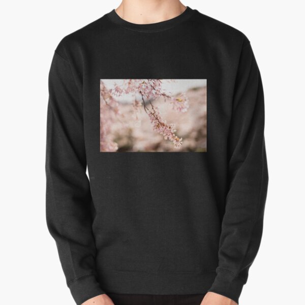 White blossoms in Spring landscape, cherry blossoms Japan Pullover Sweatshirt