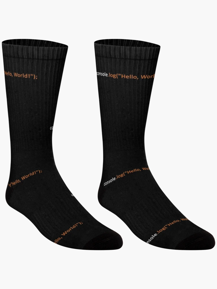 Thumbnail 3 of 5, Socks, JavaScript Hello World designed and sold by vladocar.