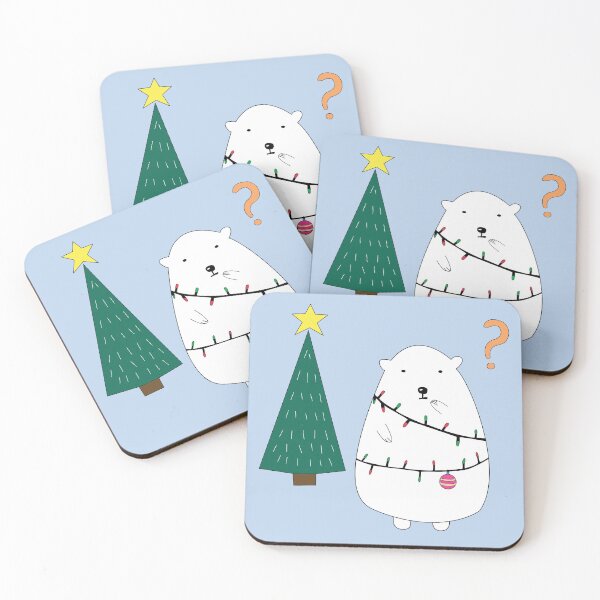 Item preview, Christmas White Polar Bear Christmas Tree Blue Color designed and sold by BluBearStore.