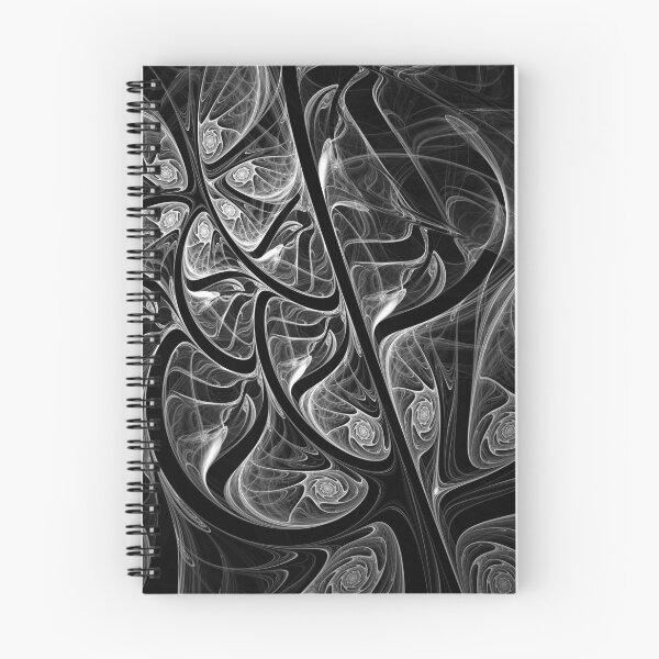 Item preview, Diseño Psytrance - Fractal abstracto psicodélico - Tinta 01 - Blanco sobre negro designed and sold by JordanHolmes.