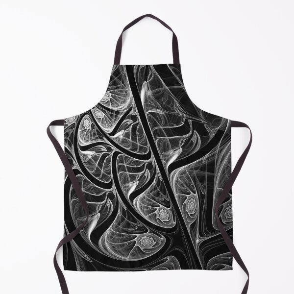 Item preview, Psytrance Design - Psychedelic Abstract Fractal - Ink 01 - White on Black designed and sold by JordanHolmes.