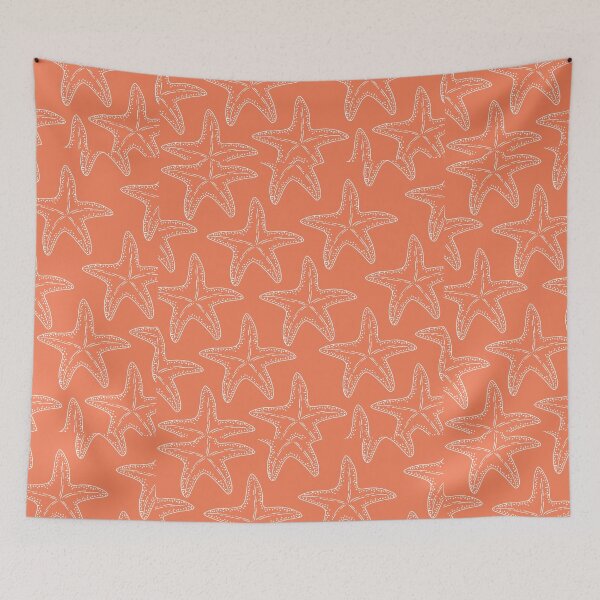 Item preview, starfish aloha hawaii pattern salmon pink and white designed and sold by maplunk.