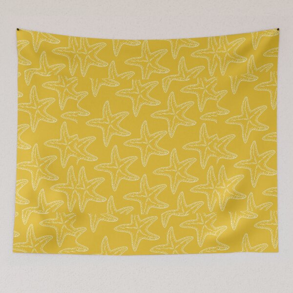 Item preview, starfish aloha hawaii pattern yellow and white designed and sold by maplunk.