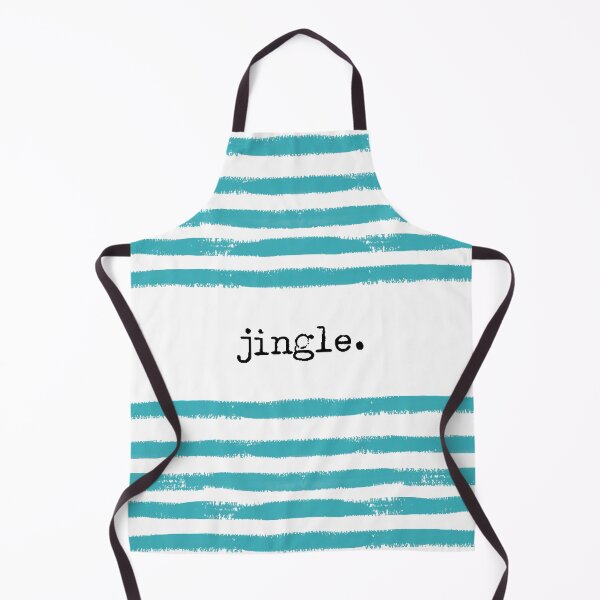 Aperçu de l'œuvre Jingle de Noël à rayures aqua créée et vendue par SylviaCook.