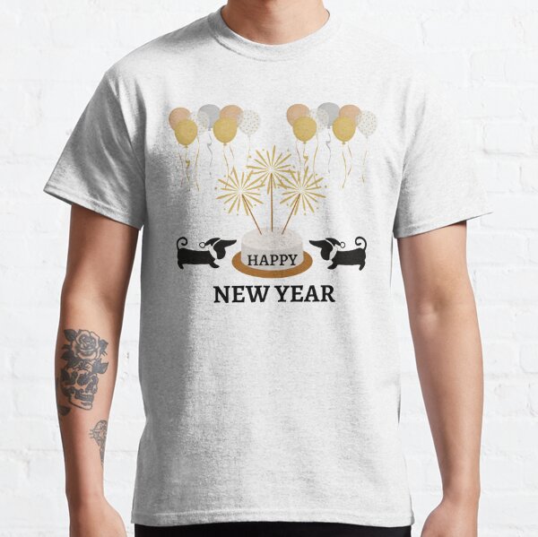 New Year Cake & Sparklers-dtt Classic T-Shirt