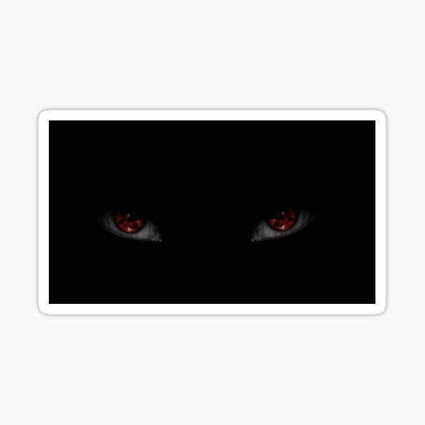Yeux rouges dans le noir Sticker