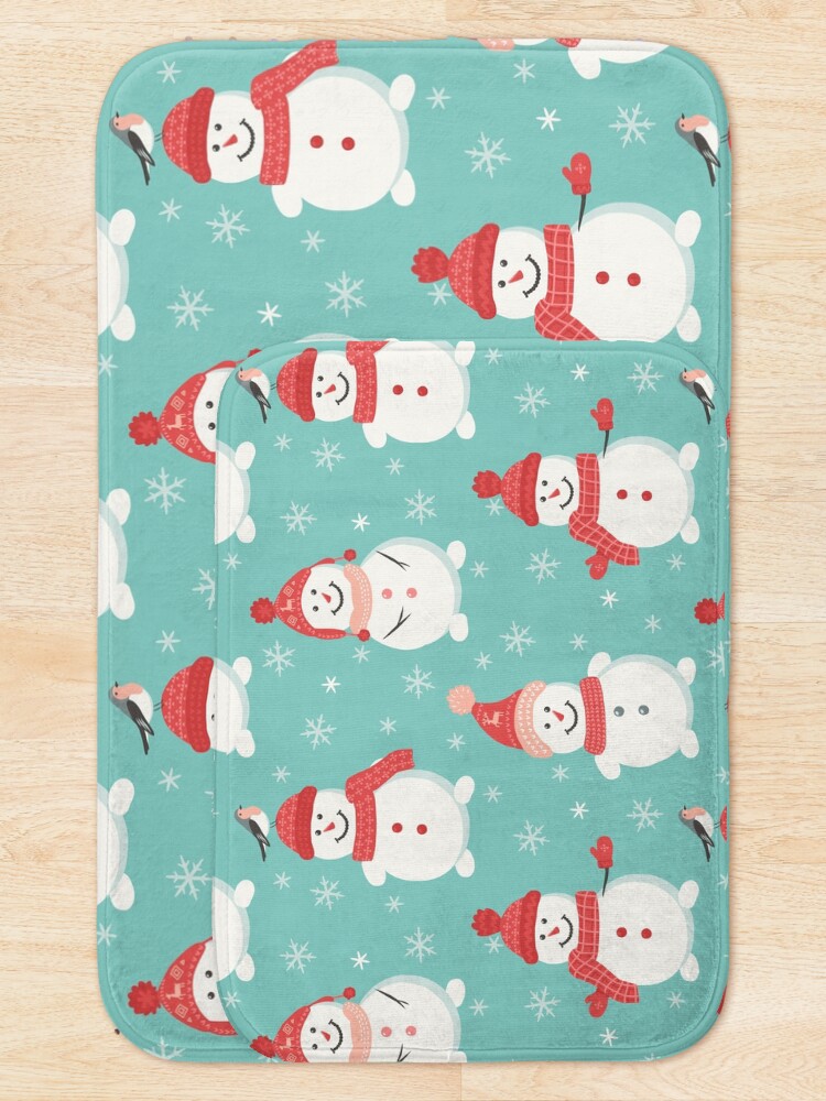Alternate view of Merry Snowmen Bath Mat