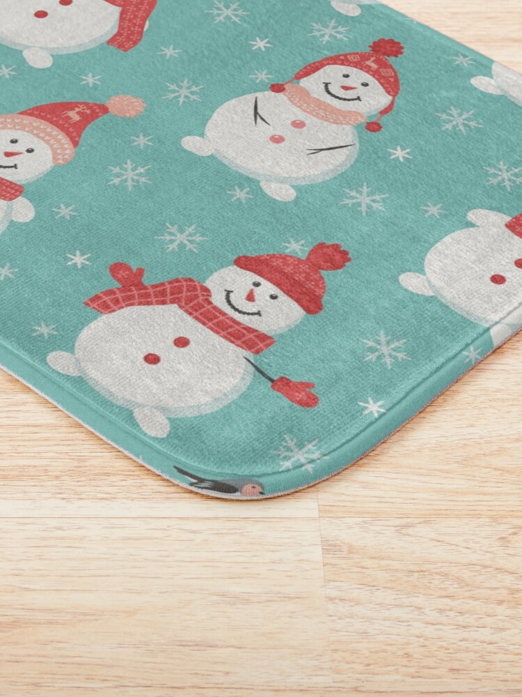 Alternate view of Merry Snowmen Bath Mat