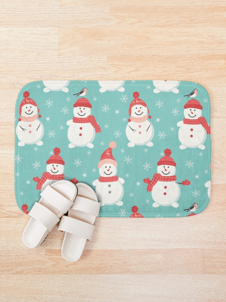 Alternate view of Merry Snowmen Bath Mat