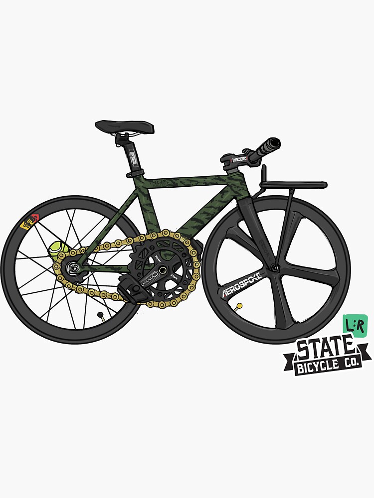 State Bicycle Co Olive Green Fixie 4130 Matte Olive (Fixed Gear