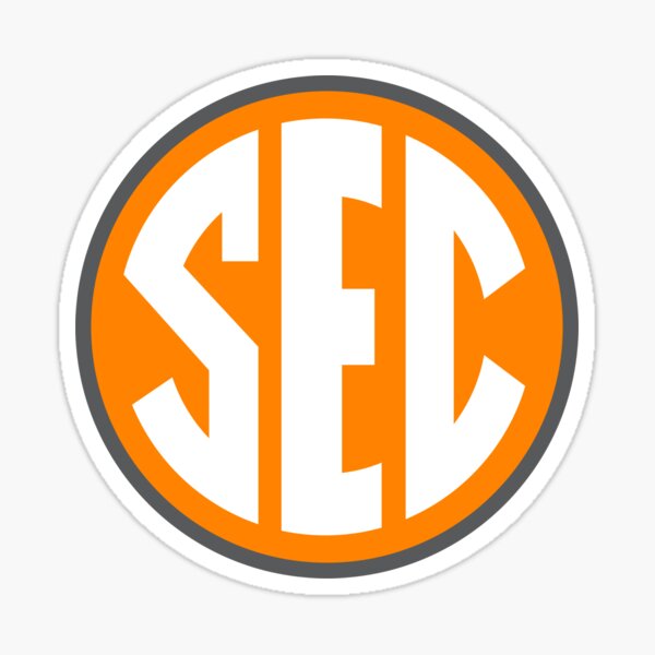 University of Tennessee sec logo orange and white Sticker