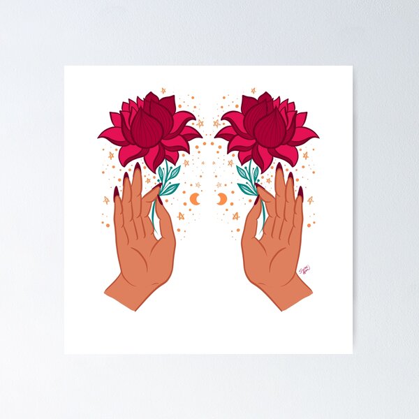 Item preview, Mudra Lotus Hands - Witchy Vibes - Indian Inspired designed and sold by Shantall  Alam.