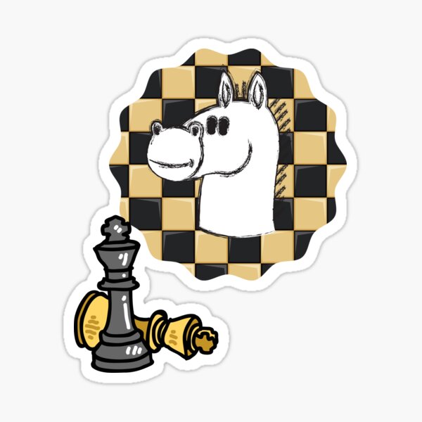 Green Eyed Cat Strategizes Next Chess Move Sticker for Sale by