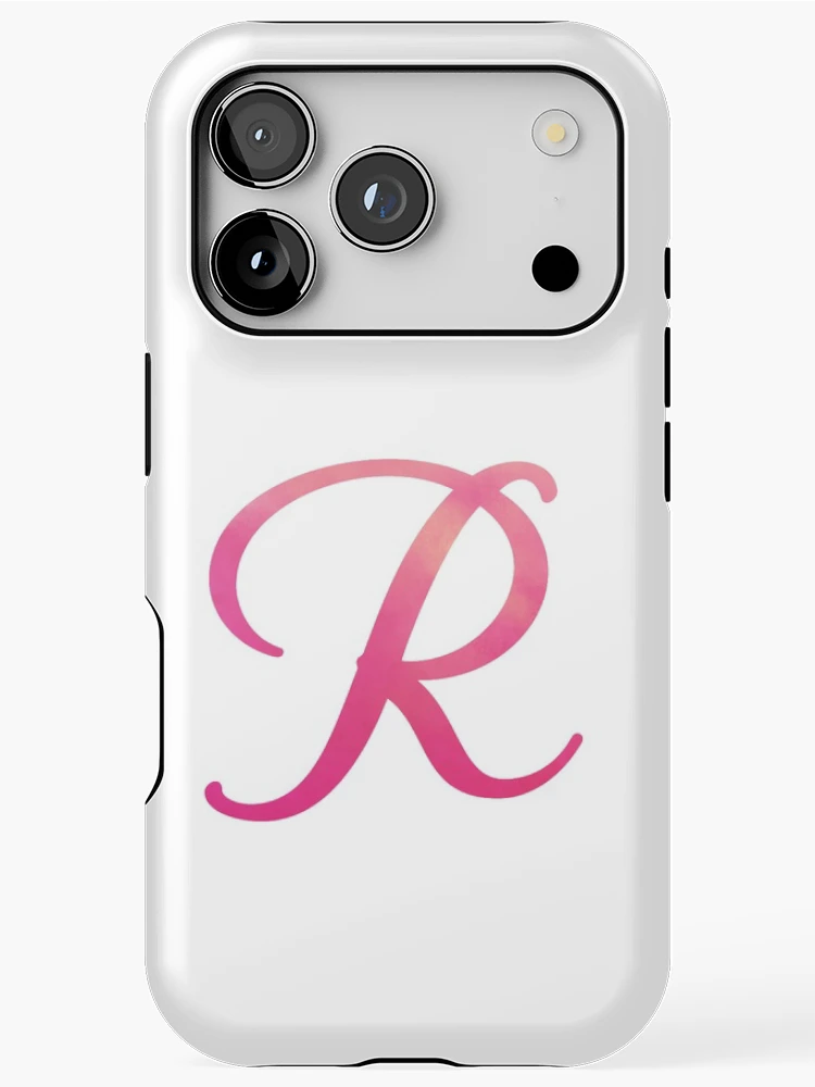 Thumbnail 1 of 4, iPhone Case, Letter R Pink Color Monogram Script, Personalized Initial designed and sold by Star58.