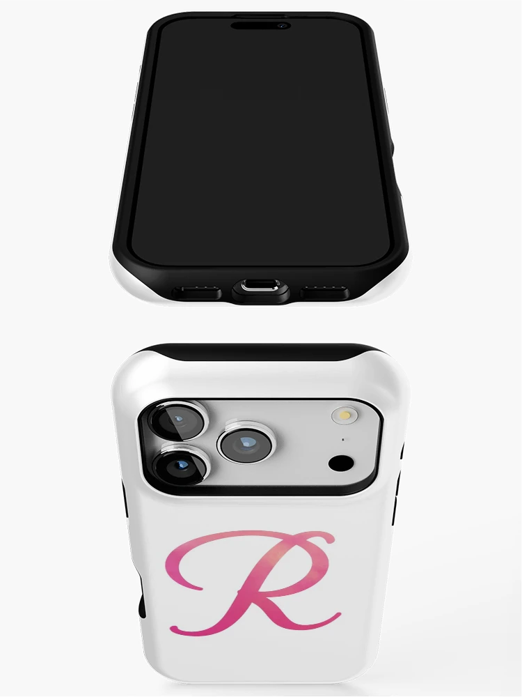 Thumbnail 3 of 4, iPhone Case, Letter R Pink Color Monogram Script, Personalized Initial designed and sold by Star58.