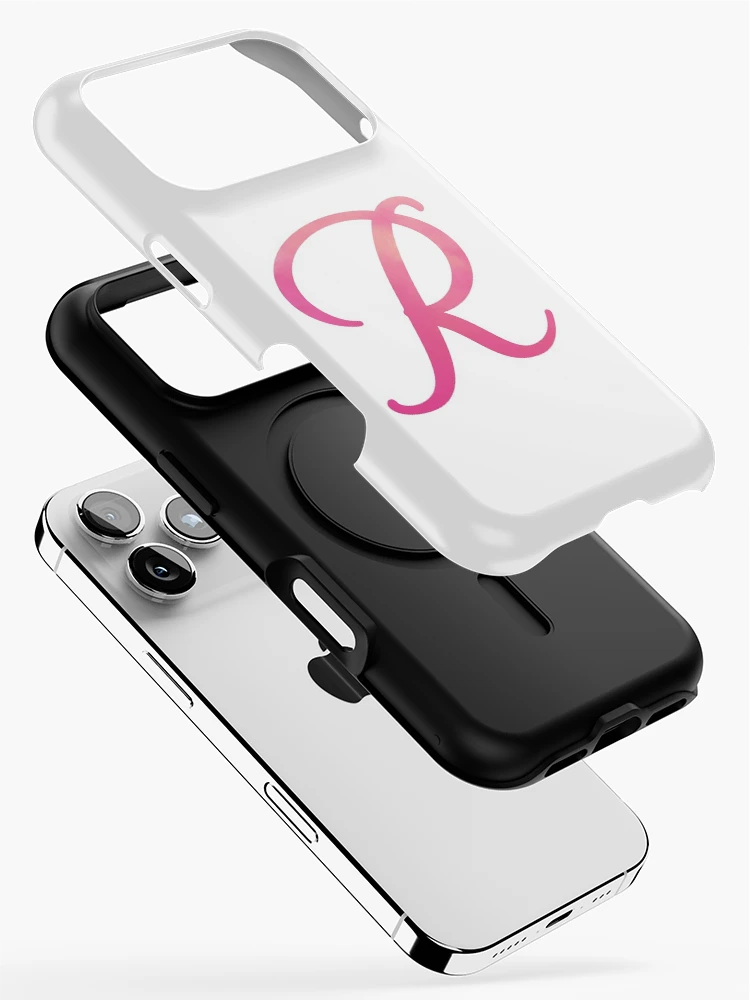 Thumbnail 2 of 4, iPhone Case, Letter R Pink Color Monogram Script, Personalized Initial designed and sold by Star58.