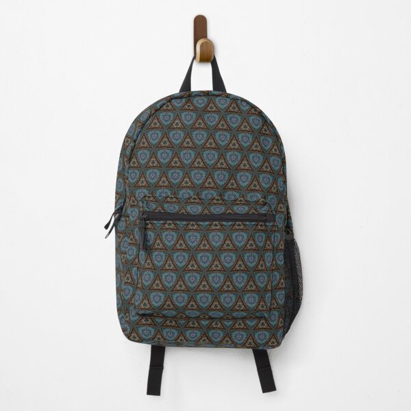 Item preview, THOUTMOSIS 8 pattern oriental triangles pyramids golden gold brown marron sun designed and sold by dragonemma.