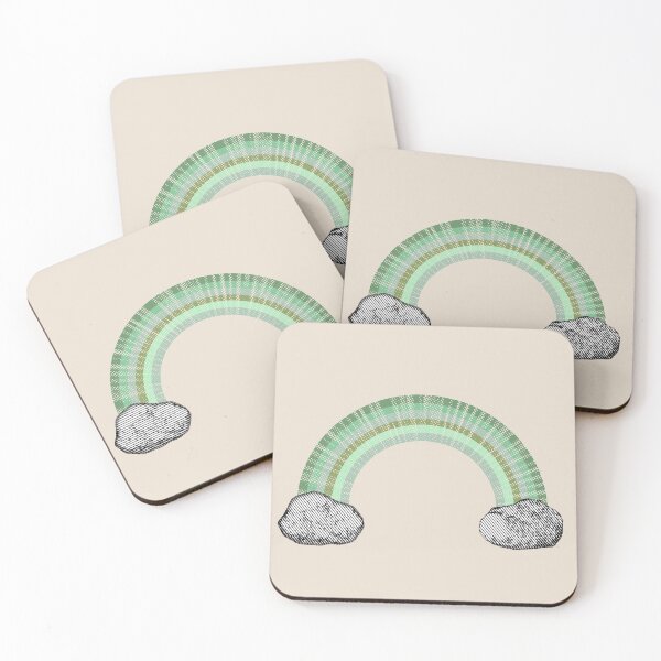 Item preview, Vintage Sage Green Rainbow (Light Background) designed and sold by TheEditrix.