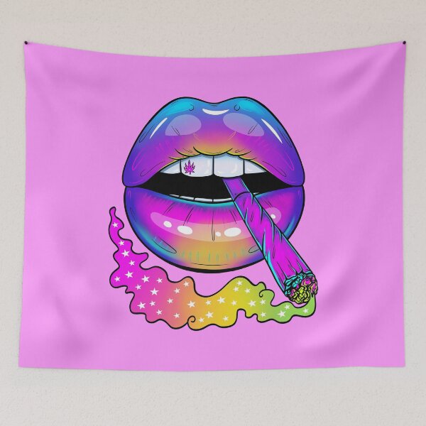 Item preview, Psychedelic Stoner Lips designed and sold by Meowgress.
