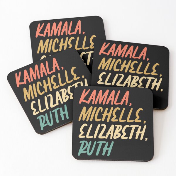 Item preview, Kamala, Michelle, Elizabeth, & Ruth / Badass Feminist Political Icon Retro Sunset  designed and sold by Run to Creations.