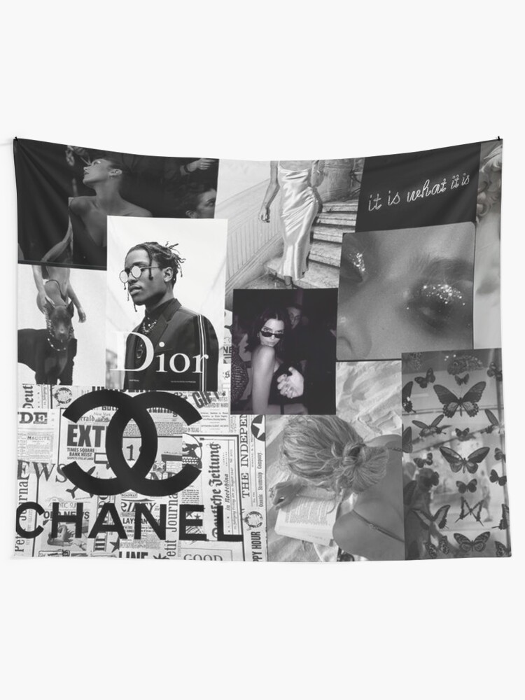 Alternate view of Black and White Picture Aesthetic Collage Wall Tapestry