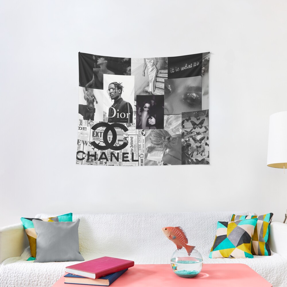 Black and White Picture Aesthetic Collage Wall Tapestry