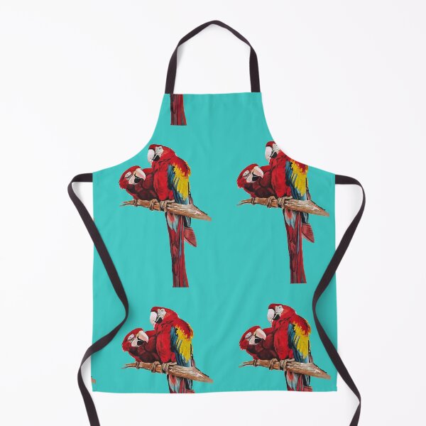 Item preview, Red Macaw Parrot Watercolor Painting on Aqua designed and sold by Sarah Rajkotwala.