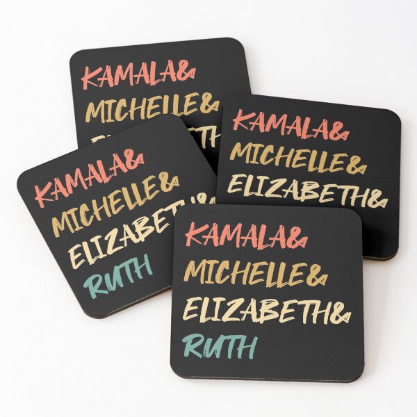 Item preview, Kamala, Michelle, Elizabeth, & Ruth / Badass Feminist Political Icon Retro Sunset  designed and sold by Run to Creations.