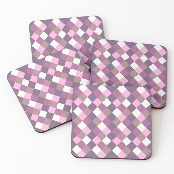 Item preview, Magenta, Pink, Rosewood Geometric Squares and Argyles designed and sold by tulipdesign.