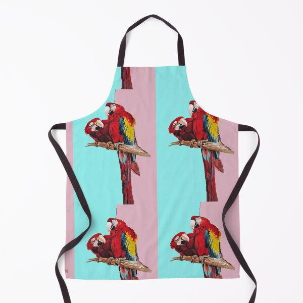 Item preview, Macaw Parrot Watercolor Painting on Aqua and Pink designed and sold by Sarah Rajkotwala.