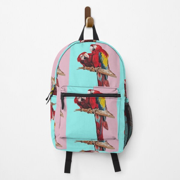 Item preview, Macaw Parrot Watercolor Painting on Aqua and Pink designed and sold by Sarah Rajkotwala.