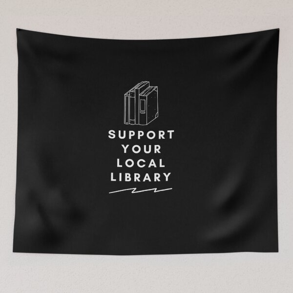 Item preview,  Support Your Local Library Gift Black T-Shirt designed and sold by WearYourMood.