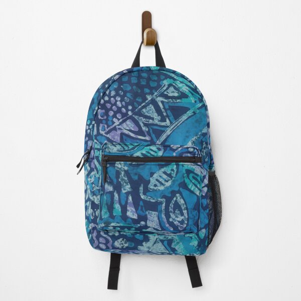 Item preview, Abstract Geometric Batik in Blues designed and sold by Leslie Rogers Todder.