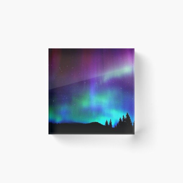 Northern Lights Acrylic Block